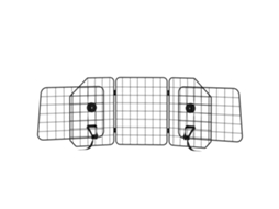 Grade De Segurança De Carro Com Largura Ajustável De Dobrável 93-150x42 Cm Preto