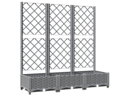 Garden Planter, Garden Planters Vidaxl Cinzeto Polipropileno (120 X 40 X 121.5 Cm)