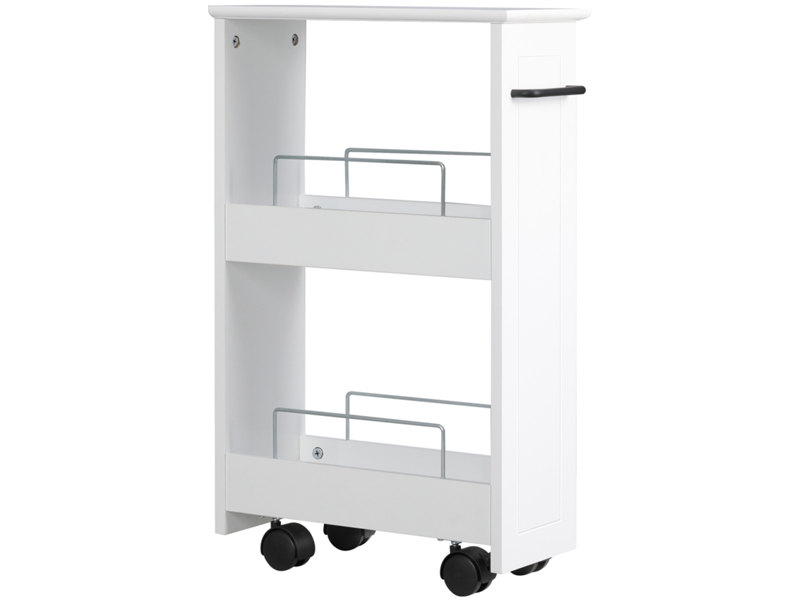 Carrinho Multiuso Mdf com Rodas (branco, 42,5x20,3x66,7cm)