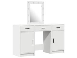 Conjunto 1 Mesa De Maquiagem Moderna Vidaxl Branco Derivados De Madeira (50 X 41 X 135 Cm)