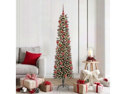 Vidaxl Árvore De Natal Artificial Verde 180 Cm Pvc, Plástico E Aço