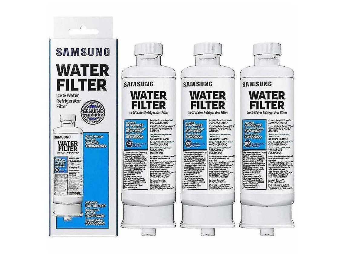 Pacote com 3 filtros de água para geladeira compatíveis com Samsung Da97 17376b e Haf qin Da97 08006c | S/MARCA