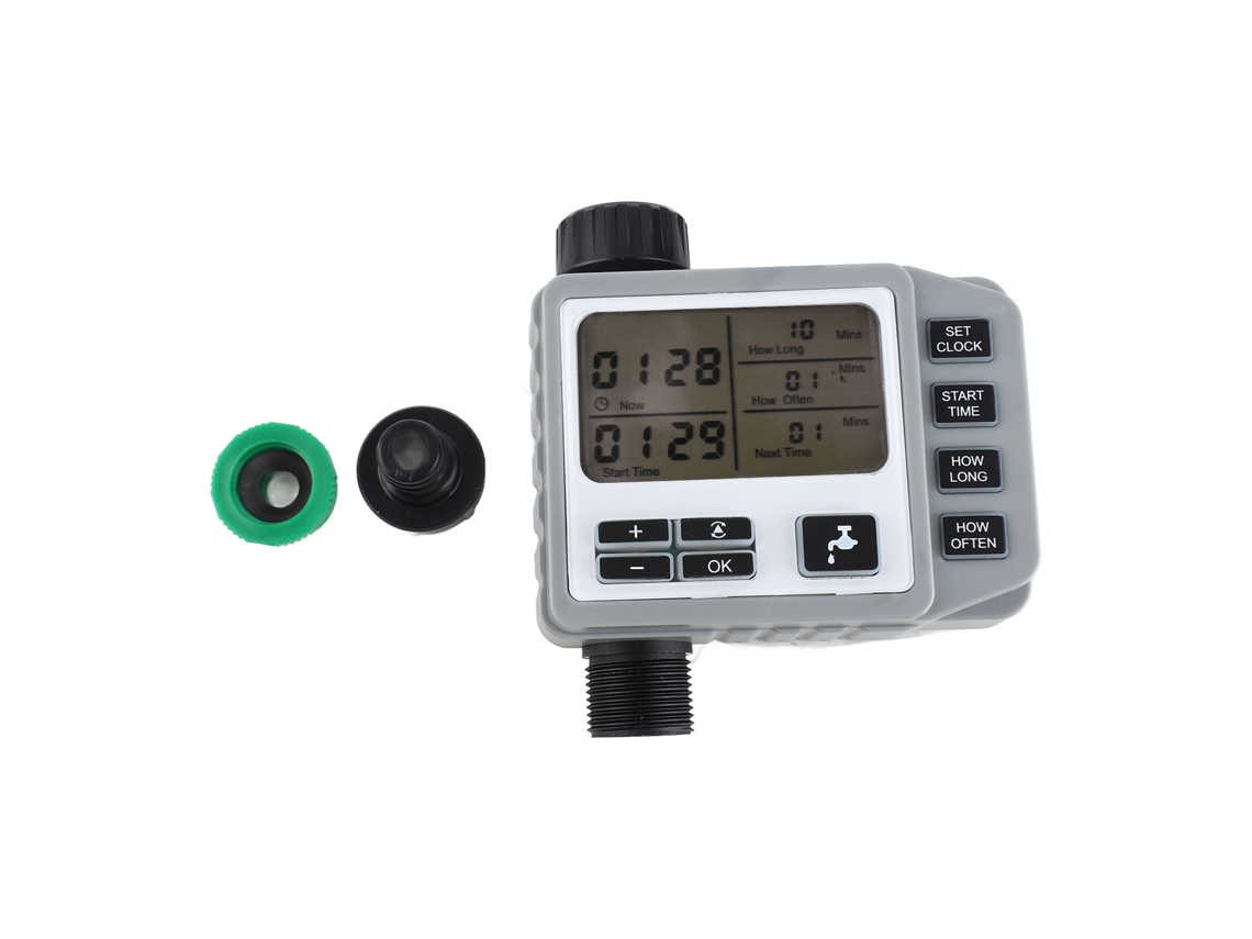 Temporizador de Irrigação Digital YURU com Tela LCD, Controle Automático/manual, para Jardins, Varandas, Gramados S/MARCA