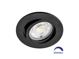 Built -En Led Spot 3N1 Round Black 7W Ip20 Dimmable BRAYTRON