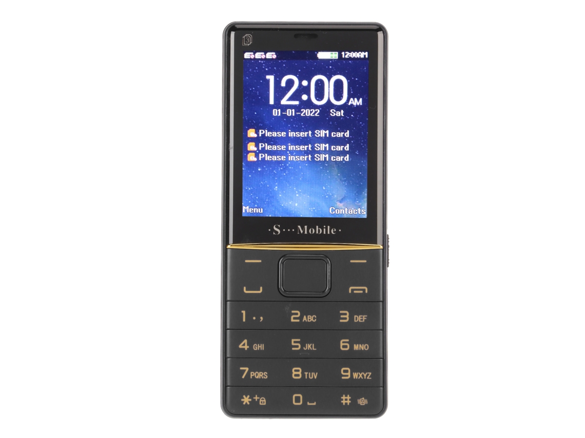 2026zentro-telefone Celular Sênior 2g Tela 2.4 Polegadas Botões Grandes 3 Chips Bateria 2500mah Preto Plug Uk