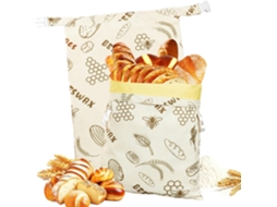 Conjunto De 2 Sacos Reutilizáveis Para Conservar Pão Caseiro, Em Algodão Orgânico E Cera De Abelha, 43 × 33 Cm