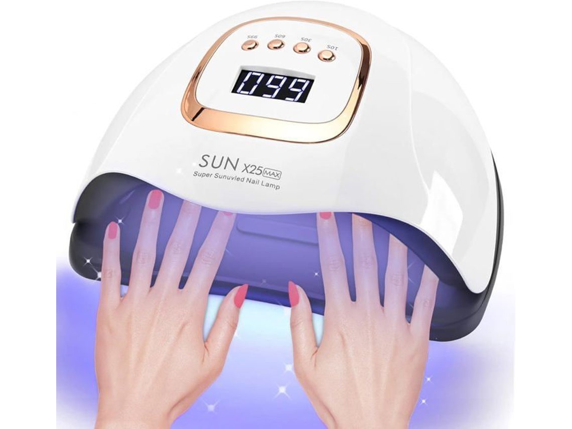 Secador De Gel Para Unhas Uv‑led 380w, 81 Lâmpadas Led, 4 Temporizações, Ecrã Lcd