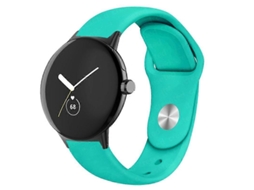 Pulseira De Silicone Com Fecho Invertido Em Cor Sólida Para Google Pixel Watch
