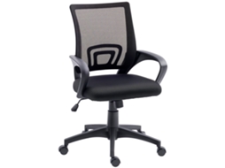 Cadeira Giratória com Tela Mesh, Altura Ajustável, Inclinação, Braços, 120kg, Preta. ZENCORE SERVICES
