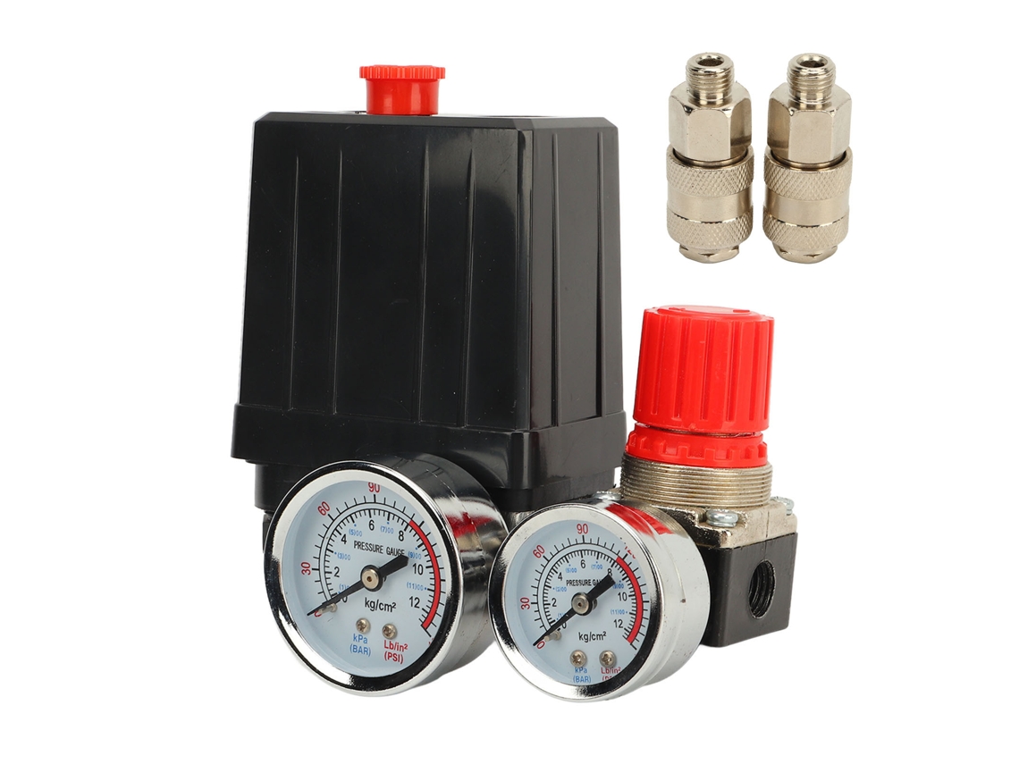 Interruptor De Pressão Para Compressor De Ar Com Válvula De Controle Preciso E Manômetro