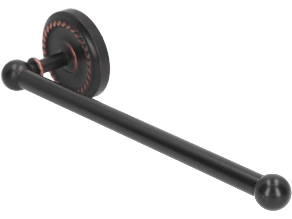 Suporte De Toalha Para Banheiro, 28cm 11pol Em Cobre, Para Parede, Com Acabamento Preto Fosco Suporte Resistente Para