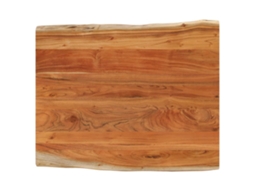 Vidaxl Tampo De Mesa Retangular Borda Viva 110x80x3,8 Cm Acácia Maciça