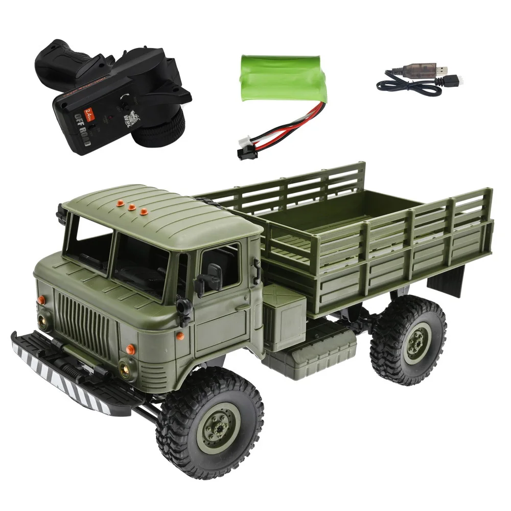 Caminhão Militar 2.4g Brinquedo Infantil com Controle Remoto MDUG (verde)