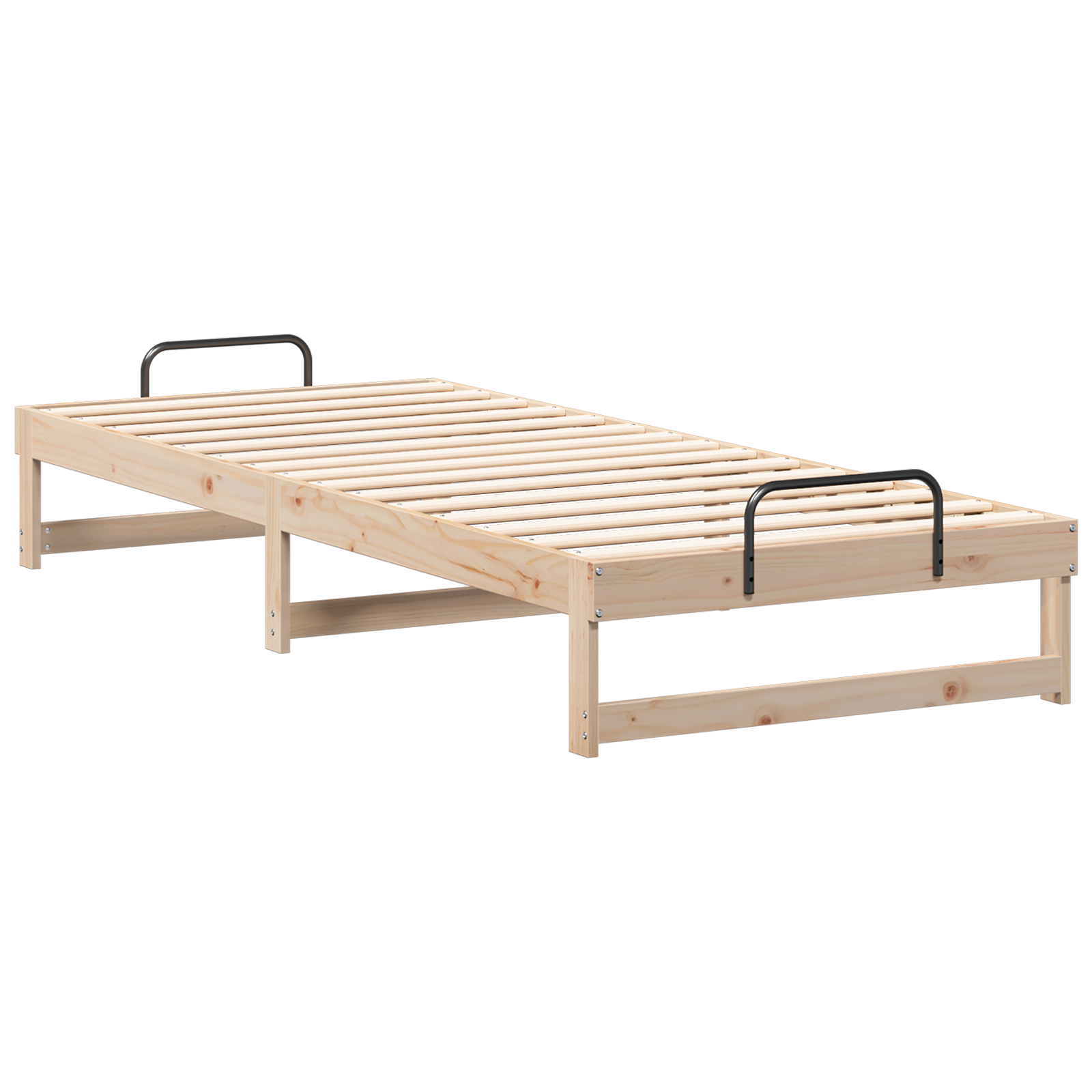 Conjunto 1 Estrutura Da Cama Vidaxl Castanho Madeira De Pinho Maciça (100 X 220 Cm)