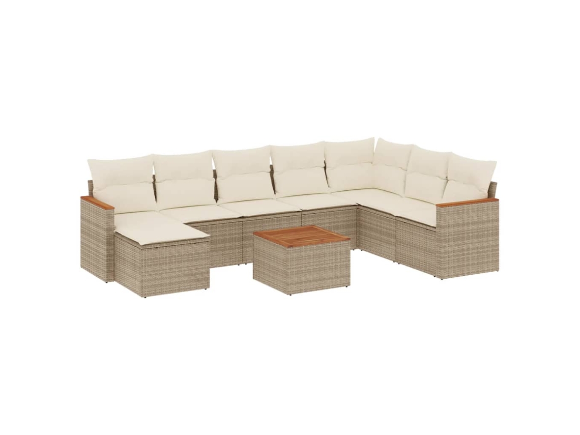Garden Sofa Set, Garden Sofa Sets Vidaxl Bege Rattan / Vime (n/a)