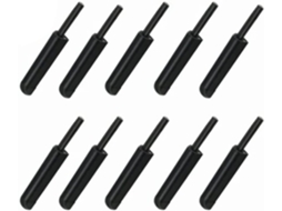 Conjunto De 10 Peças Trava Porta Armário Em Liga Alumínio Preto Com Mola Resistente