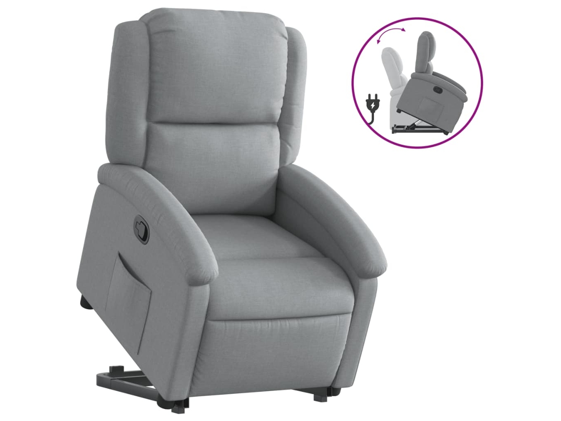 Stand Up Recliner Chair, Stand Up Recliner Chairs Vidaxl Cinzeto Tecido