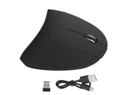 Mouse vertical sem fio óptico ergonômico destro 5ª geração gaming carregável 1600 DPI | S/MARCA
