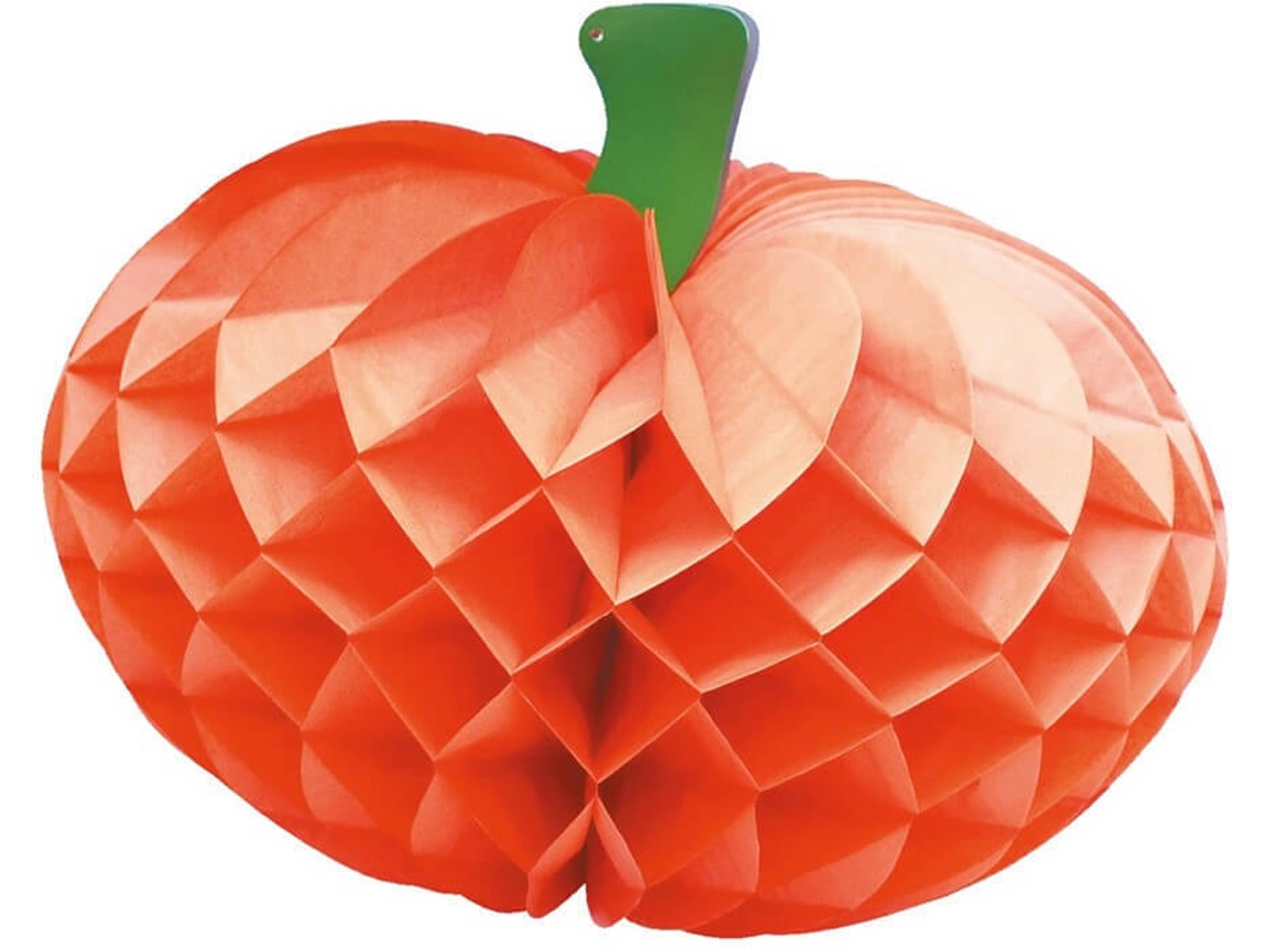 Decorações de Halloween DISFRAZZES Abóbora de Papel de Colmeia (30 cm)