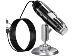 Microscópio Digital 3 em 1 1600x com Câmera e Componentes Eletrônicos, Portátil para Soldagem, com Lupa de Led e Carregamento. SFUSHOS