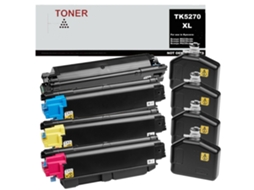 Pack 4 Cartuchos de Toner Compatível com Kyocera Tk5270 Xl