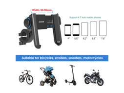 Suporte Para Celular De Moto Com Rotação 360 Graus Ajustável Para Guidão De Moto E Scooter