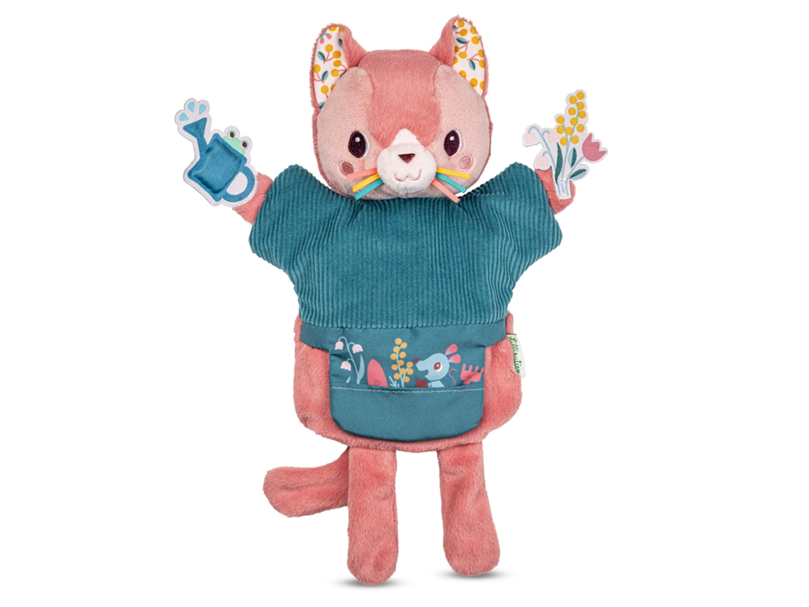 Fantoche De Mão Da Gata Jeanne, Da Lilliputiens Boneca Macia Feita De Poliéster Reciclado.