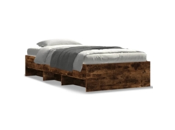 Bed Frame, Bed Frames Vidaxl Marrom Madeira Processada (100 X 200 Cm)