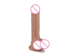 Brinquedo Para Mulher Dildo Simulado De Silicone Líquido De Duas Camadas Com Ventosa Forte Yg004