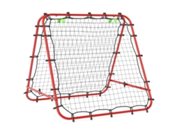 Rebote de Futebol Vermelho Medida 100x95x90cm, Estrutura de Aço com 5 Níveis Ajustáveis, Ideal para Treinos em Casa cs