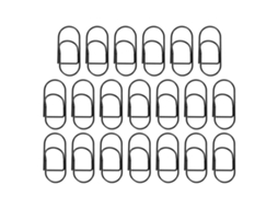 20 Clipes De Papel Fancy Grandes De Plástico Negro Bonitos Para Lar, Escola E Escritório