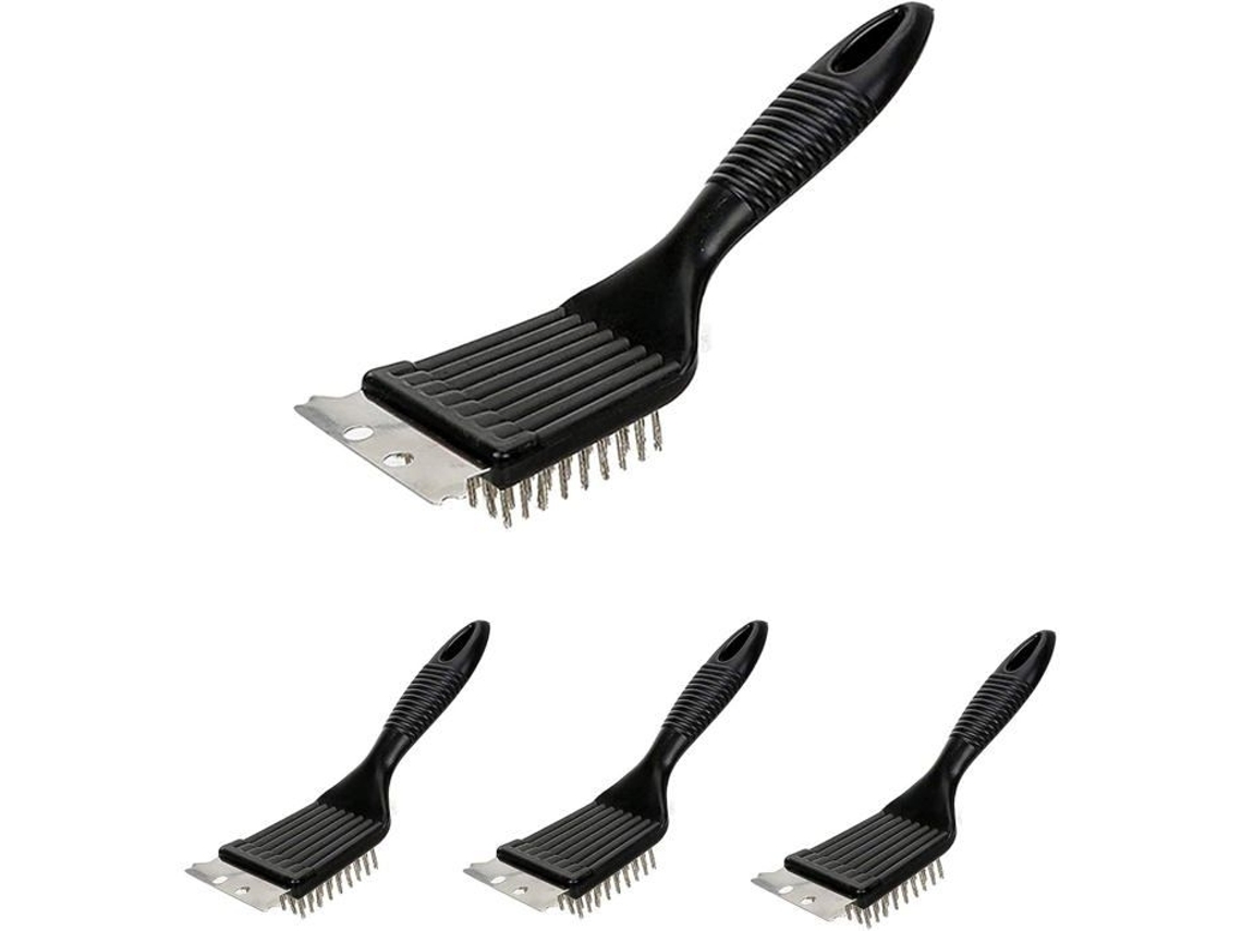 Escova de Limpeza para Grelha, Aço Inoxidável, Preta AQUAFORGE