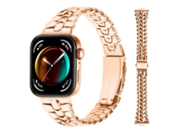 Pulseira Huawei Watch Fit 3 Com Design Em Espinha De Peixe - Rosa Dourado