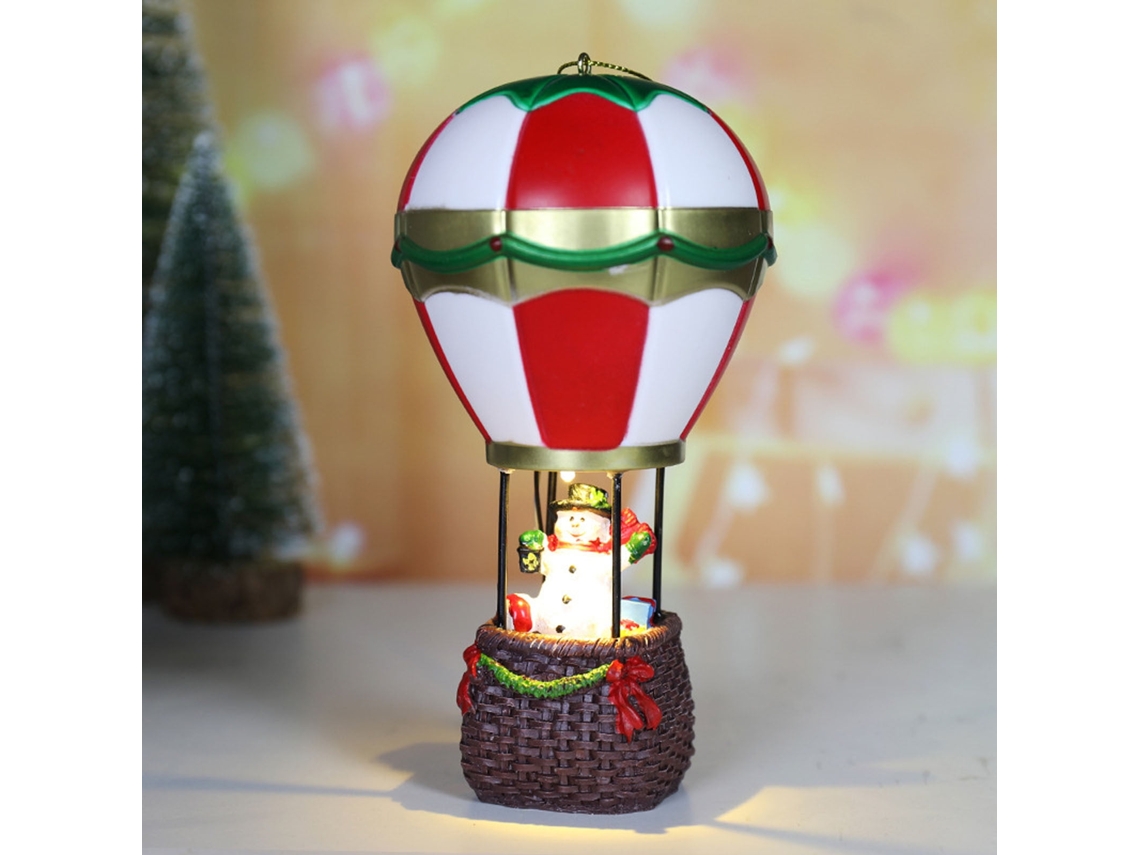 Luminária de Natal em formato de velhinho e boneco de neve