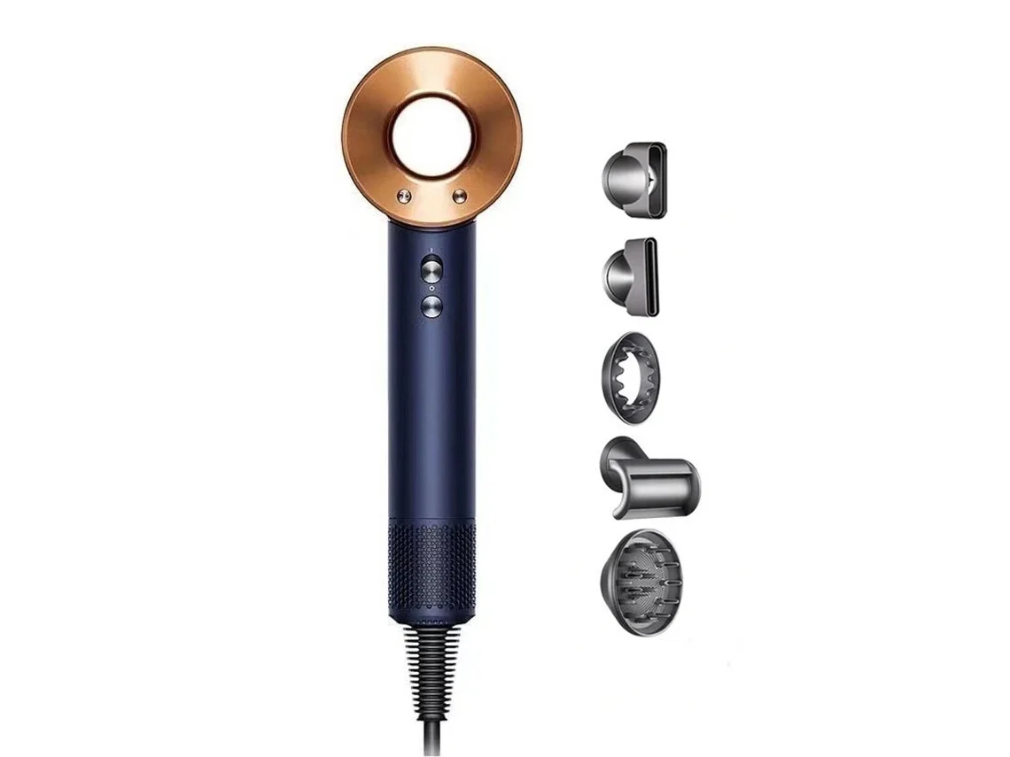 Secador De Cabelo Profissional Com Motor Iônico Ca, 3 Configurações De Calor, Botão De Ar Frio, H10, Dourado Arzopa