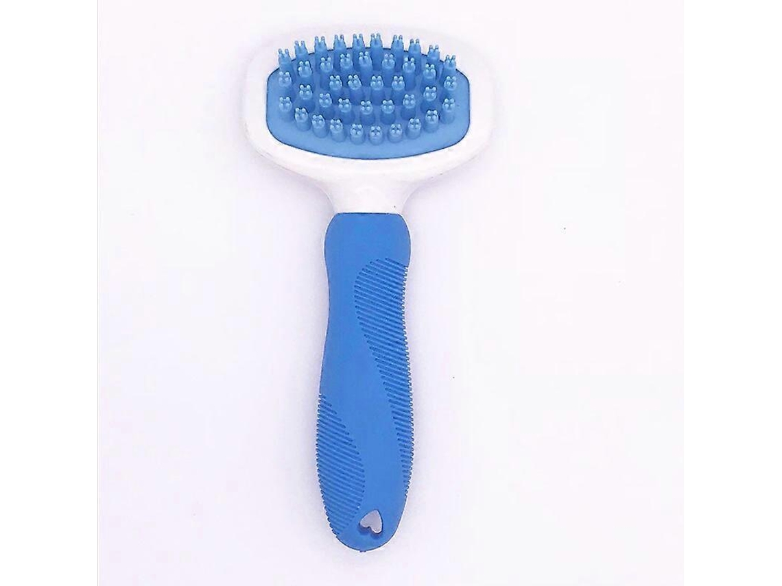 Escova Silicone Banho Pet Massagem Azul