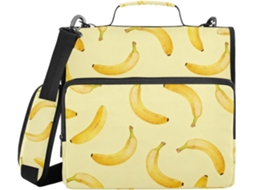 Pasta organizadora em formato de banana amarela fresca, 3,8 cm de altura, à prova d'água, organizadora de material escolar.