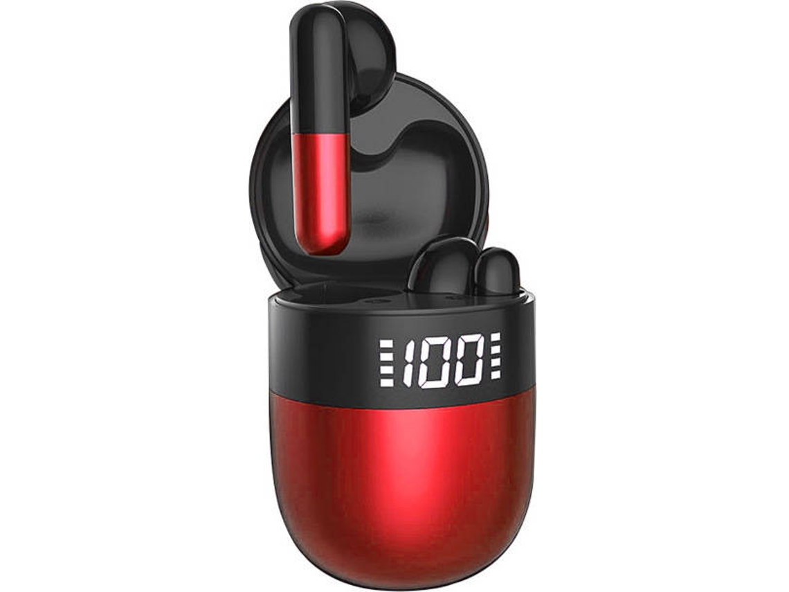 Auriculares Bluetooth True Wireless ALIN1148-3 (In Ear - Microfone - Vermelho)