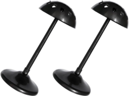 Suporte de plástico preto para Peruca, para manutenção ou formatação, base padrão, 2 unidades.