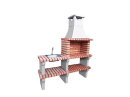 Churrasqueira ARTICIMENTOS Bbq XL - Art - com Lava - Louça, Produzida Em Tijolo e Cimento Refratário, com Laterais Em Tijolo - 153x52x196cm
