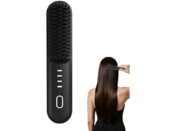 Escova alisadora de cabelo Semi Fio com 4 configurações de temperatura