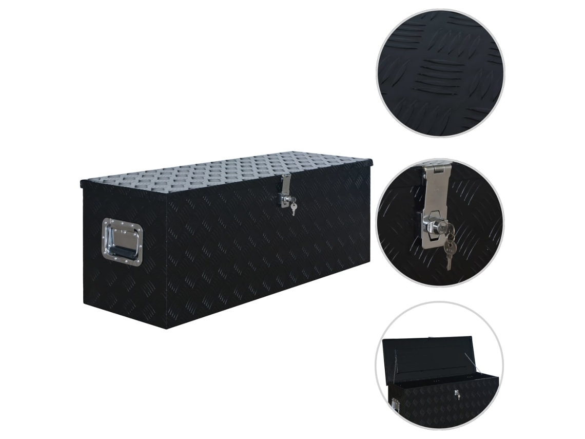Toolbox, Toolboxes Vidaxl Preto Alumínio