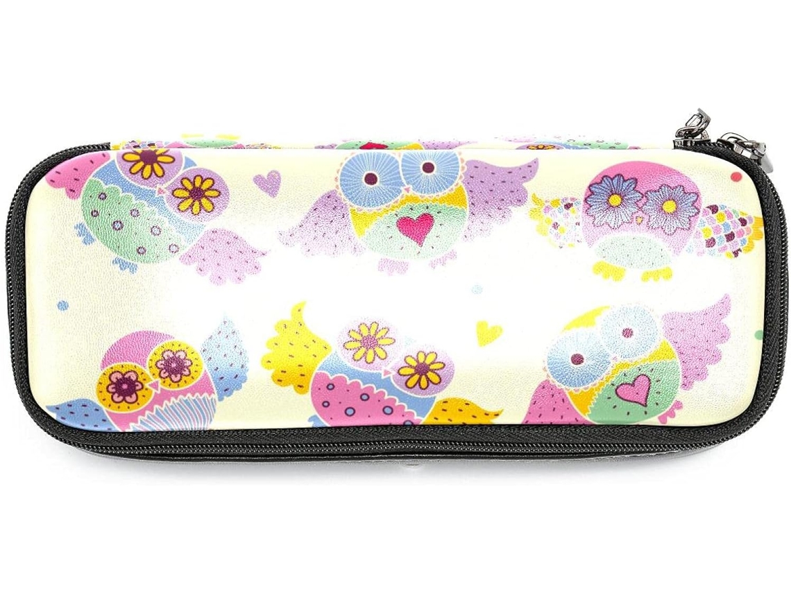 Esta capa grande com estampa de coruja e flores é ideal para escola, mesa de trabalho, adultos e crianças.