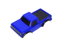 Carcasa De Coche Rc Resistente A Choques Com Base De Rodas 125mm Para Axial Scx24 1:24 Veículo Azul Acessórios Rc