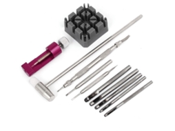 Conjunto de 11 Ferramentas para Reparo Pulseiras Relógio: Chave Fenda, Pino Fixação, Removedor CHABERLU