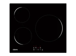 Placa de Indução Ciarra com 3 Zonas 59cm 5600W Temporizador Touch Button AWBIH3-C