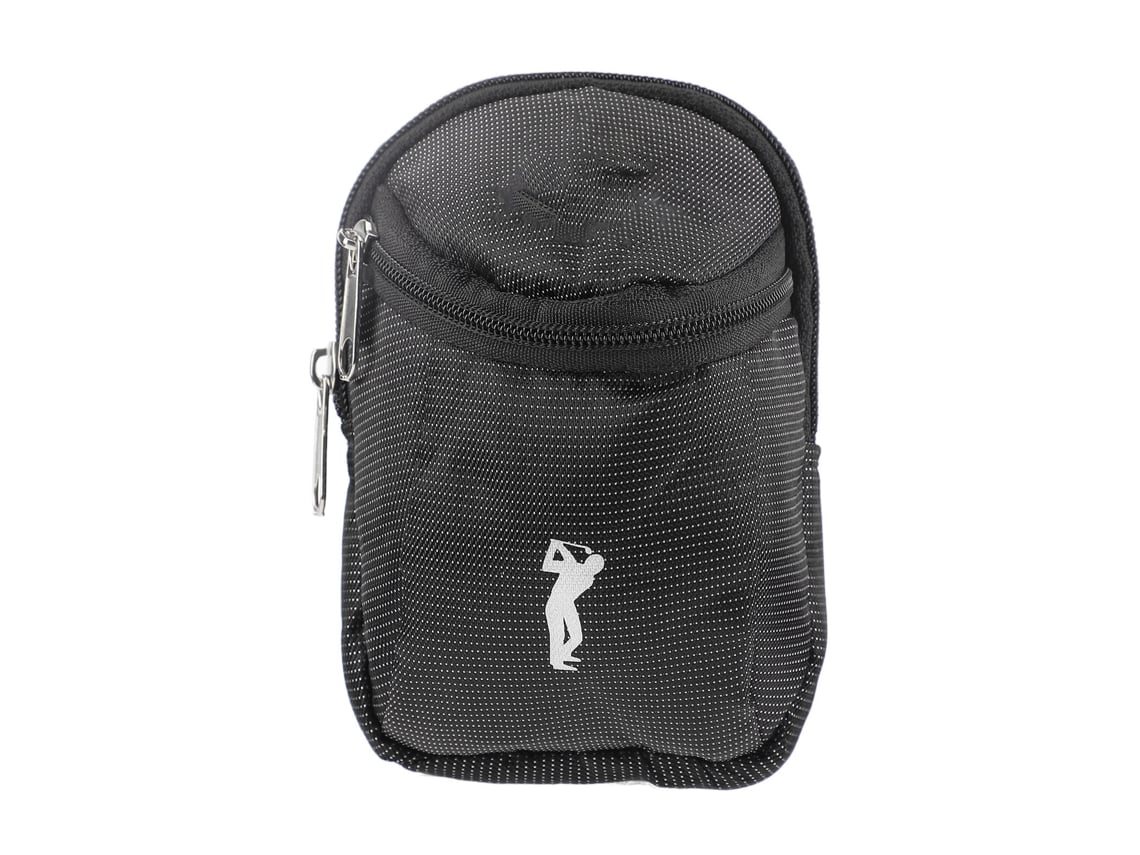 Bolsa Mini de Golfe Portátil de Nylon para Bolas Preto S/MARCA