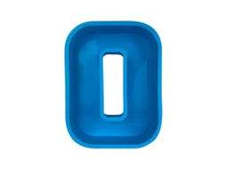 Molde De Letras Do Alfabeto Em 3d Para Bolo, Cera, Sabão E Resina - Reutilizável E Flexível - Cor Azul O
