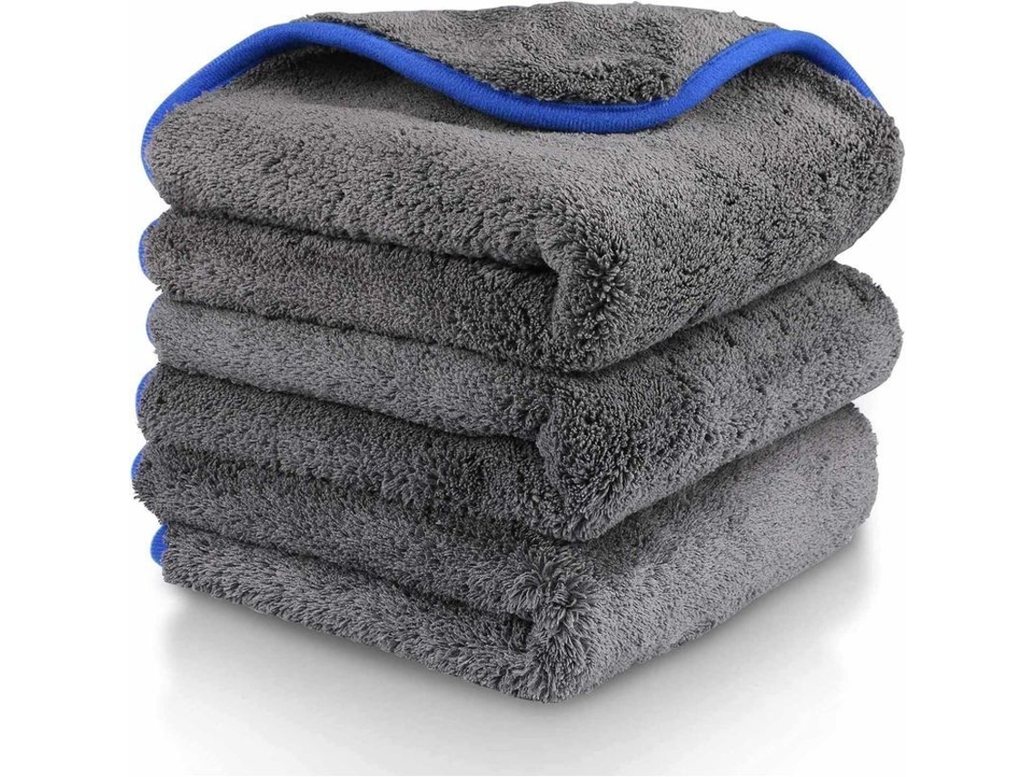Toalhas de microfibra para limpeza de carros, 1200 g/m², conjunto de 3 unidades, 40 x 40 cm.