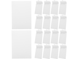 Conjunto de 50 caixas de papel kraft branco para embalar fotos, cartões de presente, convites e documentos.